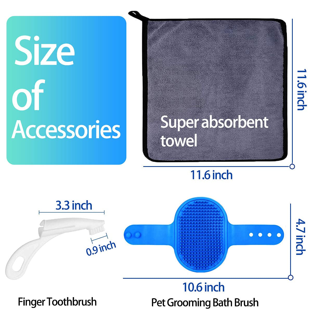 4 Pcs Portable Dog Paw Washer Cleaner Set, 2 in 1 Silicone Dog Cleaning Brush Large Dog Feet Cleaner Cup with Premium Towel, Finger Toothbrush and Pet Grooming Bath Brush for Dogs & Cats (L)