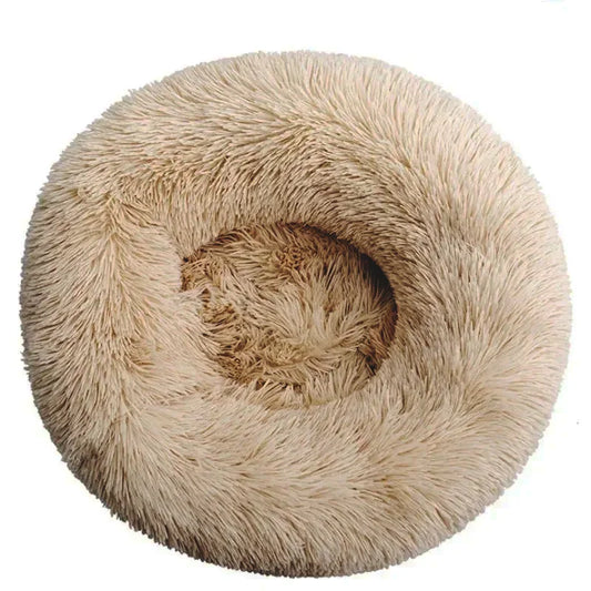 Round Pet Bed (40-90cm) - Super Soft Plush Dog House for Large and Medium Dogs - Winter Warm Sleeping Solution