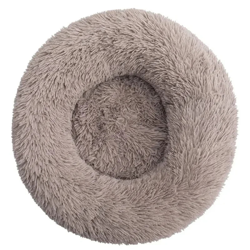 Round Pet Bed (40-90cm) - Super Soft Plush Dog House for Large and Medium Dogs - Winter Warm Sleeping Solution