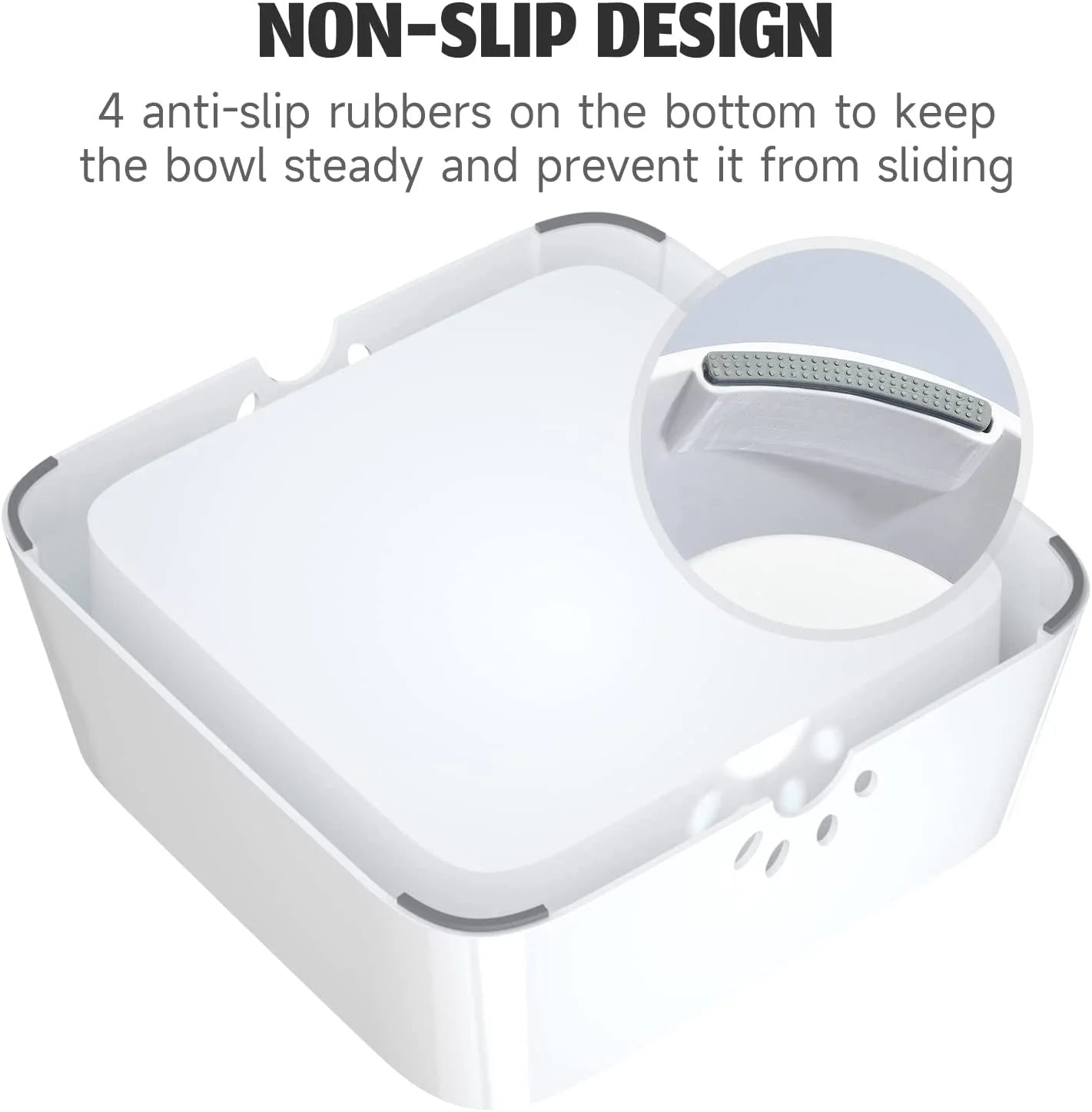 Dog Water Bowl 70Oz Dog Water Dispenser No-Spill Dog Slow Water Feeder Blue